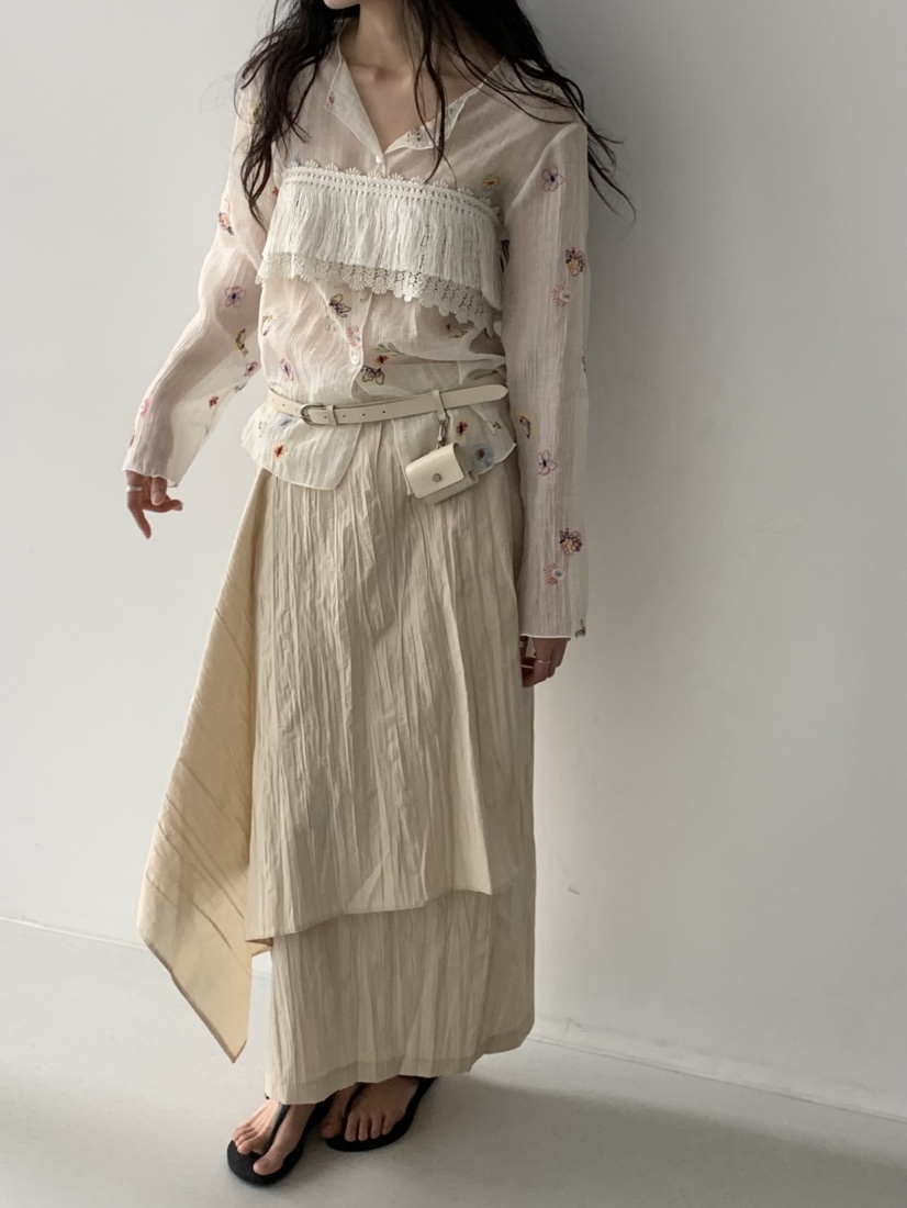 MURMUR東大門實拍女士新品熱賣推薦人氣職業26春夏長裙金屬絲MURMUR長裙