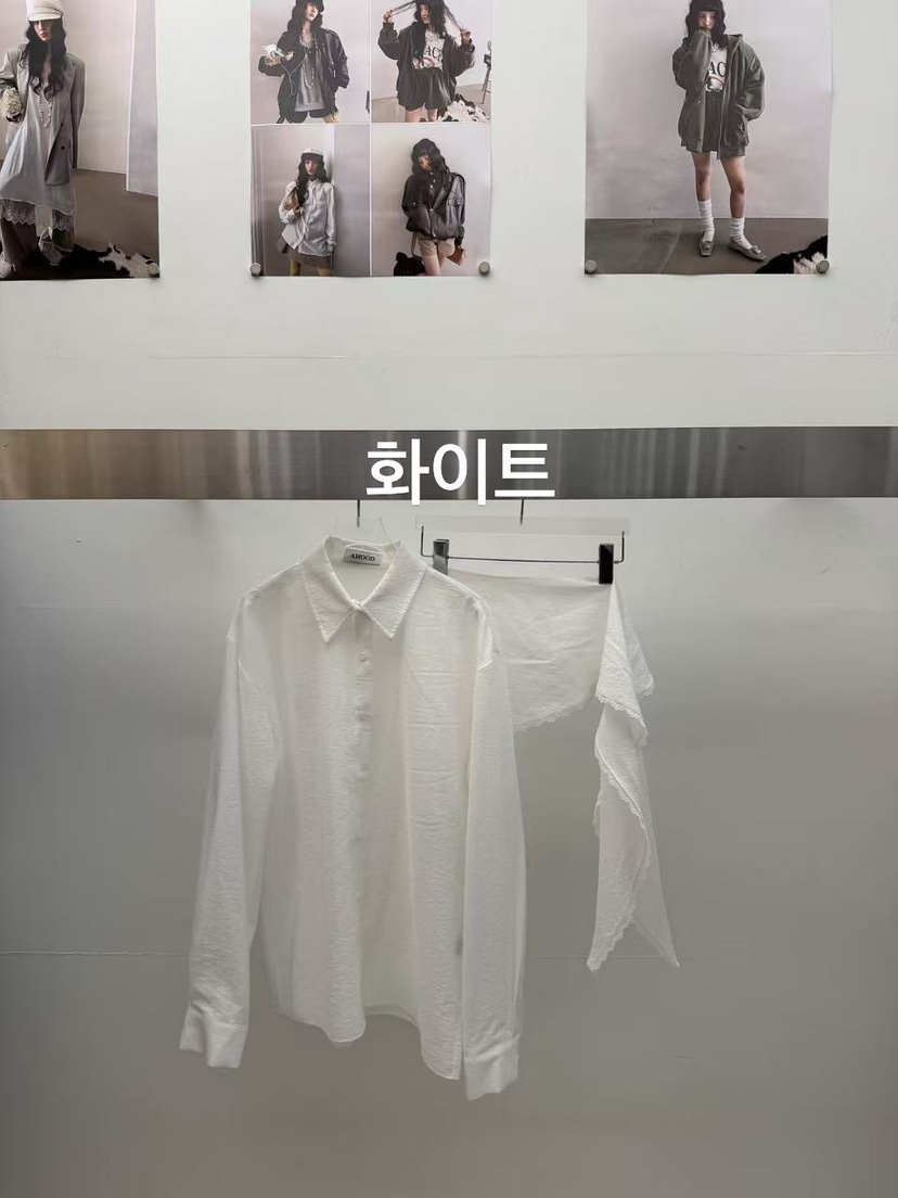 AMOOD東大門直郵女裝新款時尚26春夏真品休閑套裝套裝圍巾AMOOD套裝圖色1