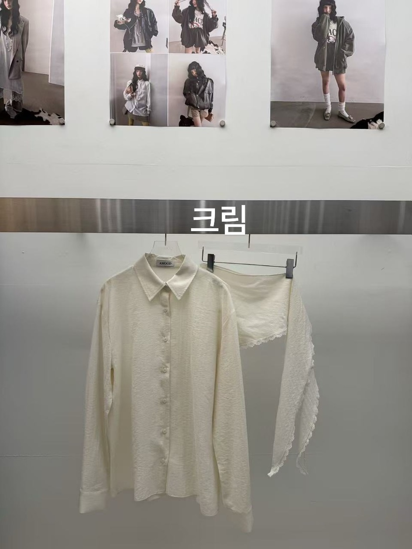 AMOOD東大門直郵女裝新款時尚26春夏真品休閑套裝套裝圍巾AMOOD套裝圖色2