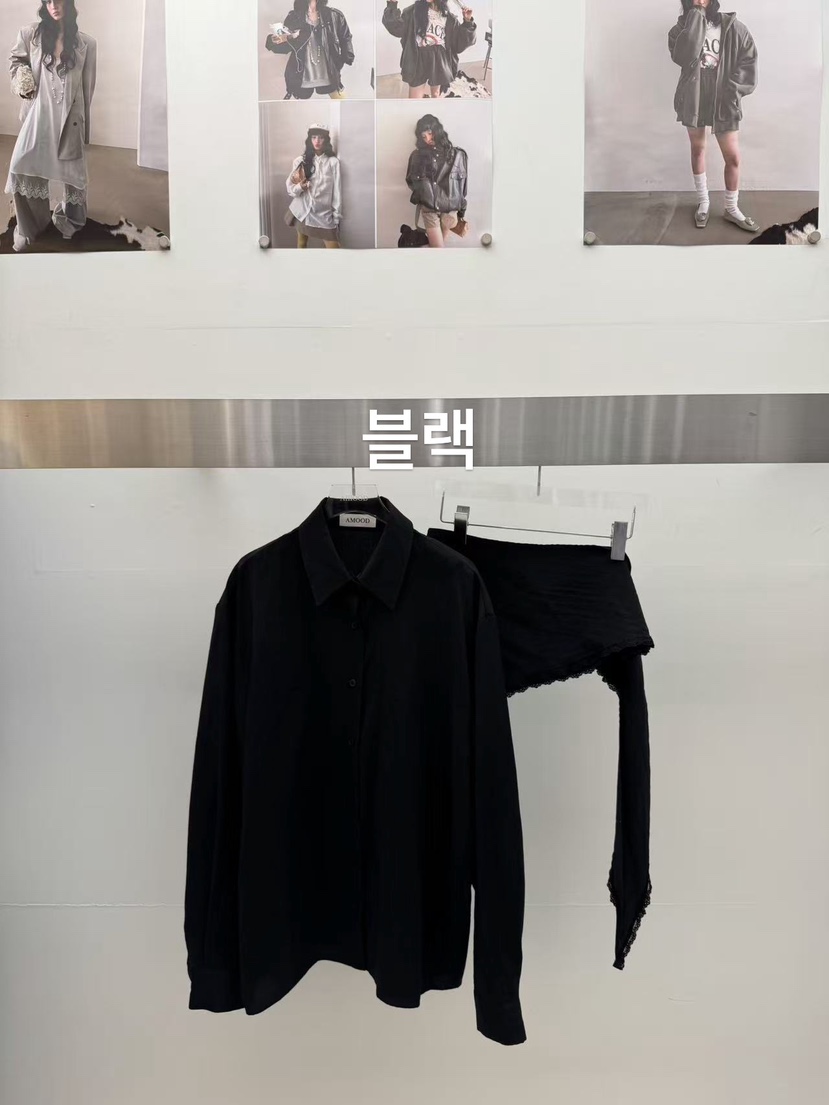 AMOOD東大門直郵女裝新款時尚26春夏真品休閑套裝套裝圍巾AMOOD套裝圖色3