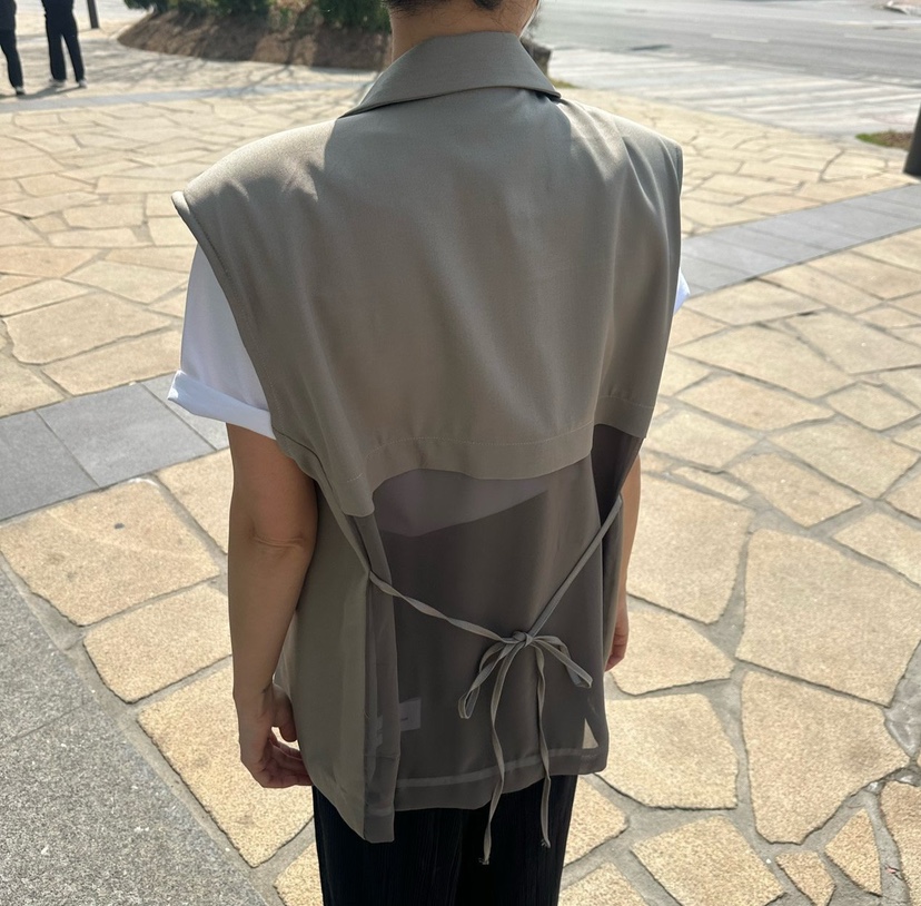 SOUIT韓國代購女士新款時尚職業休閑推薦馬甲不含內搭雪紡SOUIT by mabel-L馬甲