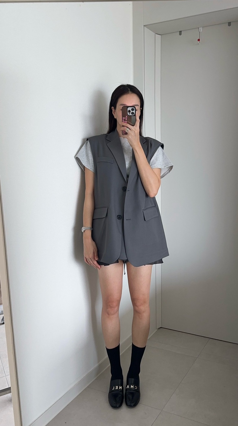 SOUIT韓國代購女士新款時尚職業休閑推薦馬甲不含內搭雪紡SOUIT by mabel-L馬甲