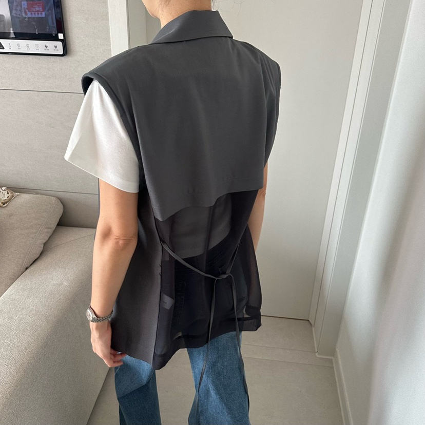 SOUIT韓國代購女士新款時尚職業休閑推薦馬甲不含內搭雪紡SOUIT by mabel-L馬甲