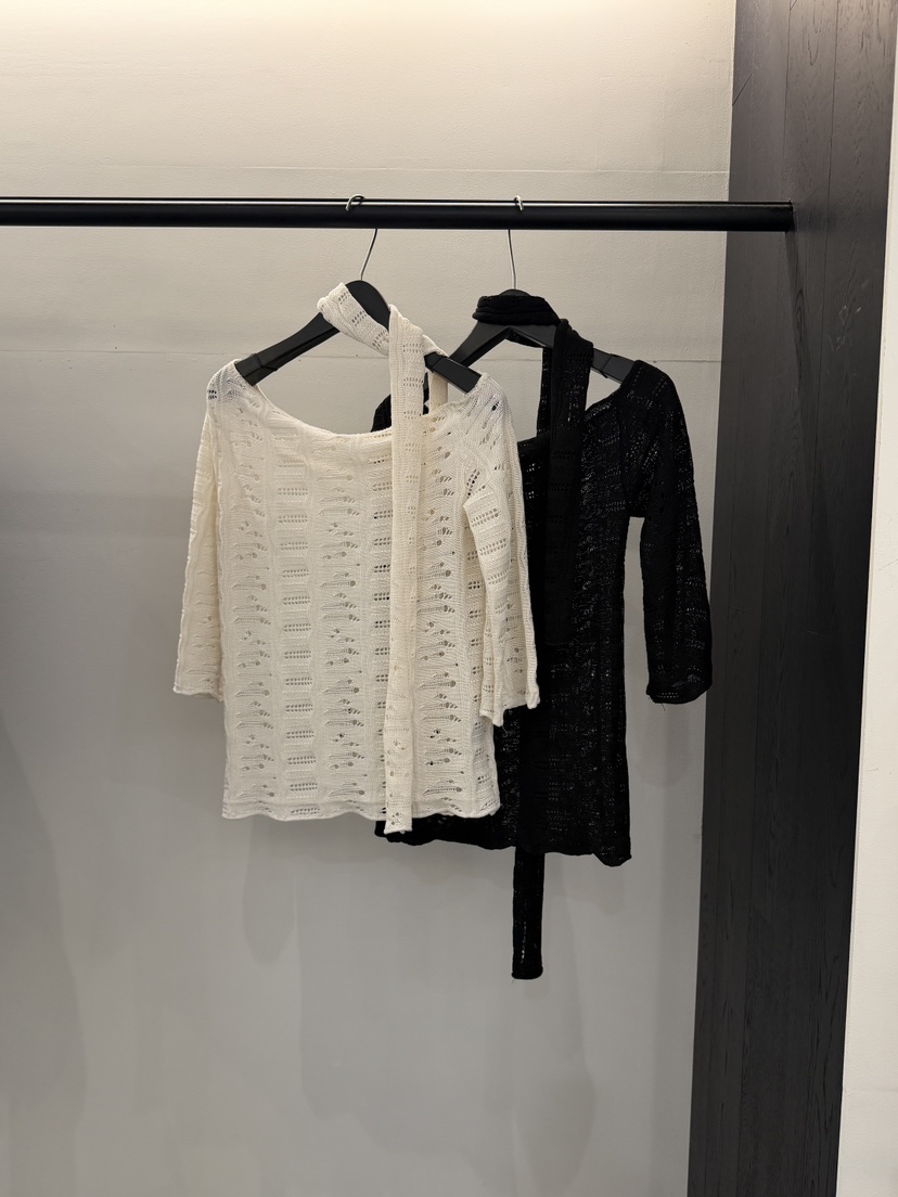 MURMUR韓國直郵女裝新品休閑人氣26春夏時尚針織衫含脖帶MURMUR針織衫