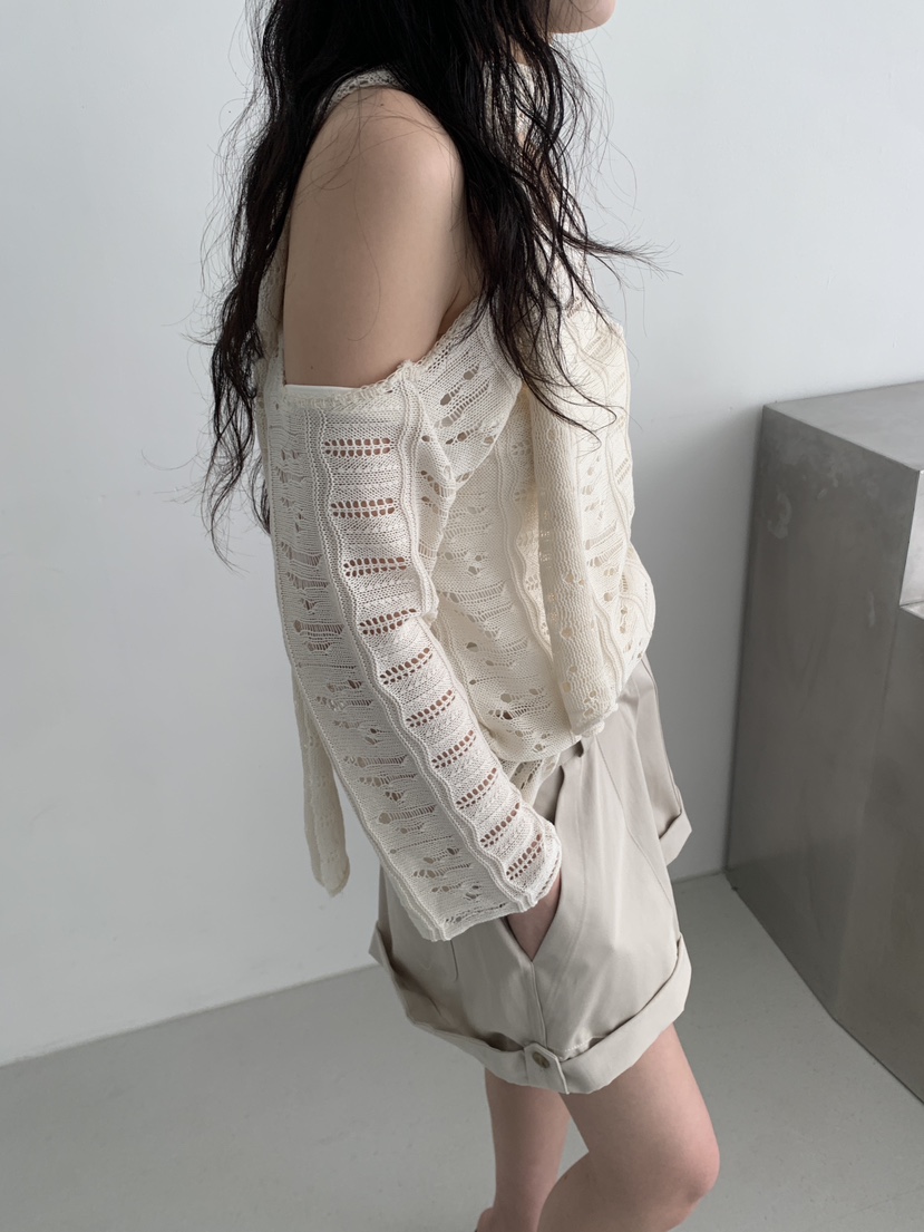 MURMUR韓國直郵女裝新品休閑人氣26春夏時尚針織衫含脖帶MURMUR針織衫