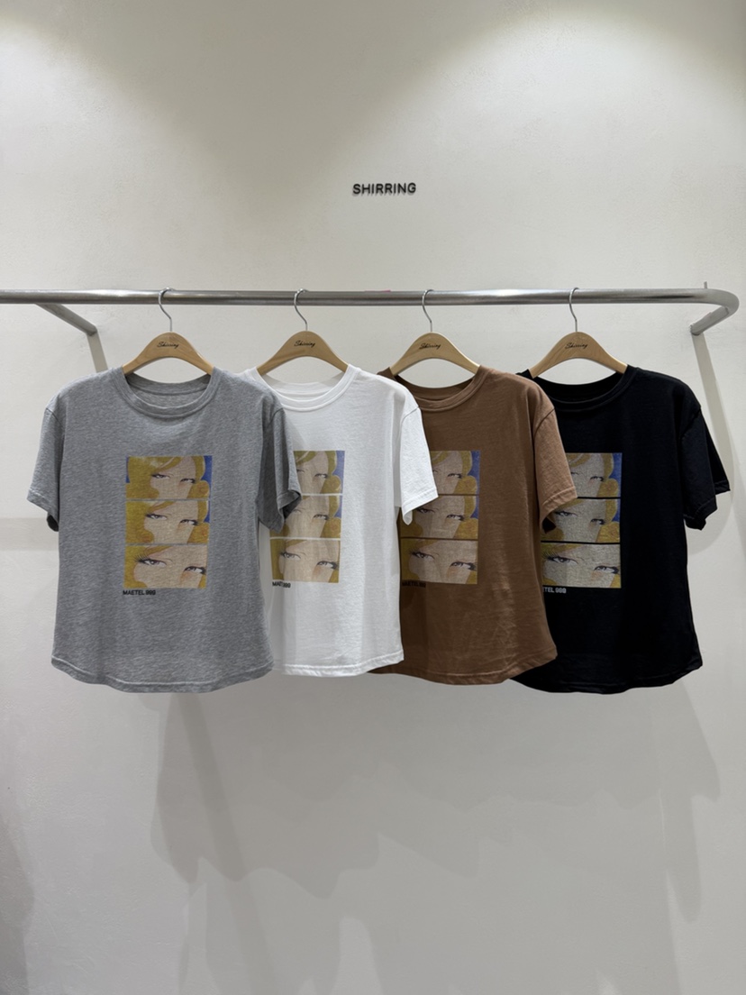 SHIRRING韓國直郵女士新品時尚真品人氣26春夏休閑推薦T恤SHIRRINGT恤