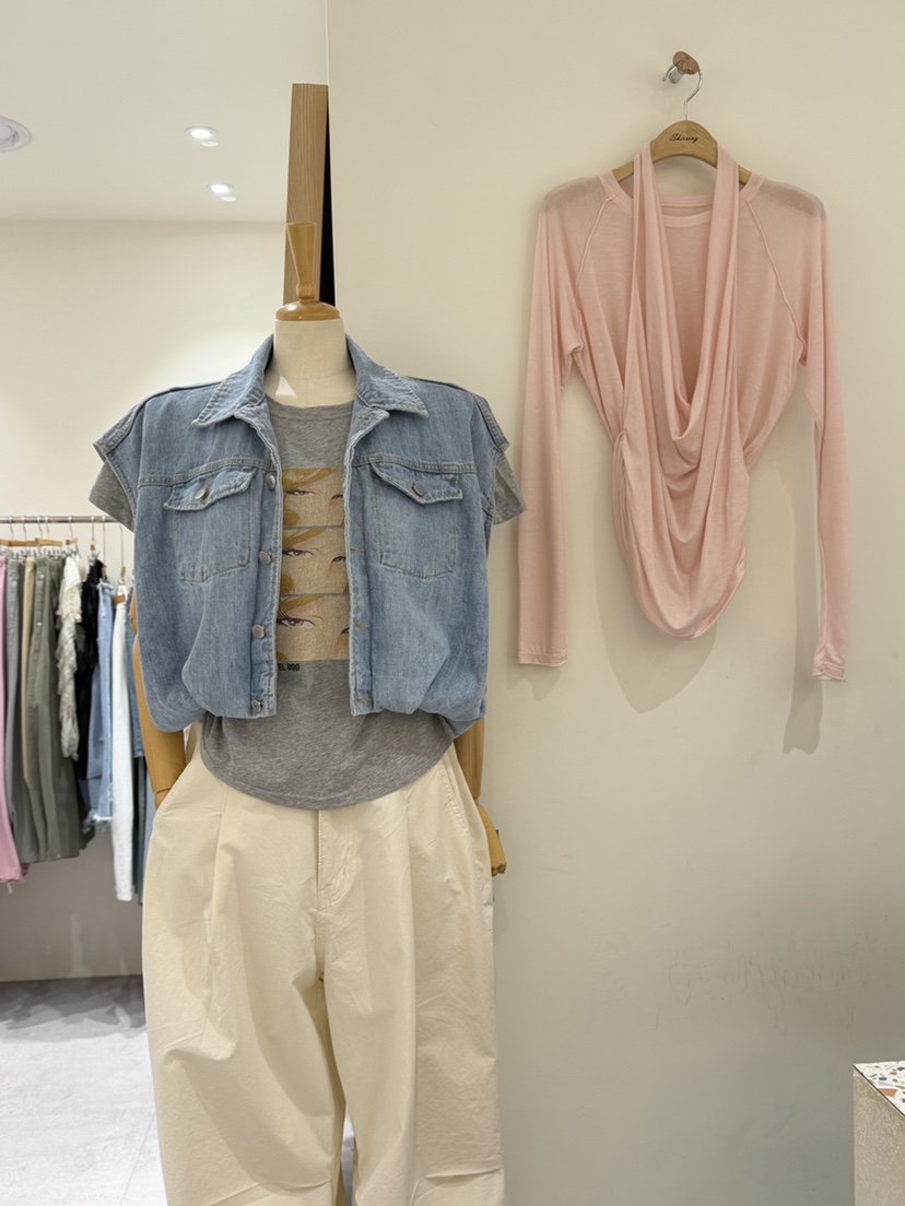 SHIRRING韓國直郵女士新品時尚真品人氣26春夏休閑推薦T恤SHIRRINGT恤