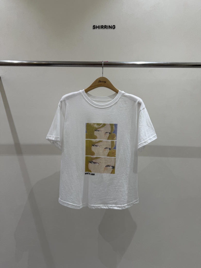 SHIRRING韓國直郵女士新品時尚真品人氣26春夏休閑推薦T恤SHIRRINGT恤圖色2