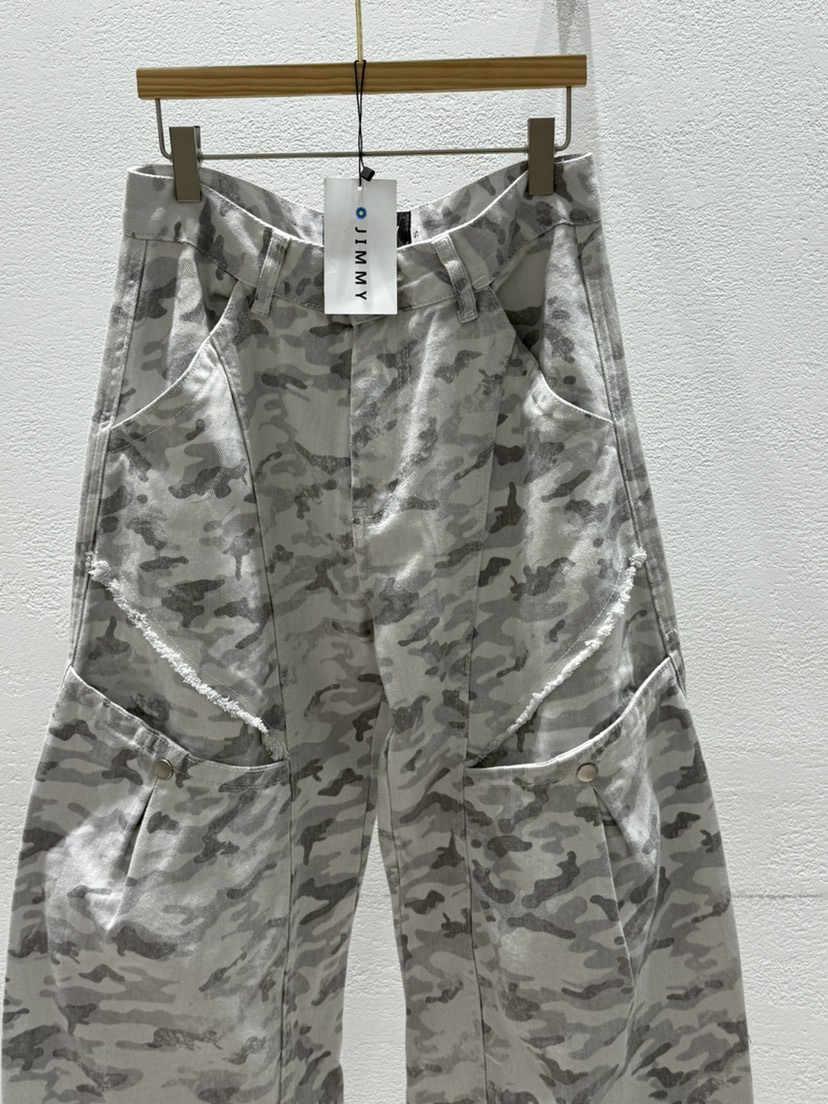 JIMMY韓國代購女士新款時尚休閑26春夏職業推薦休閑褲迷彩JIMMY/REMAKE休閑褲