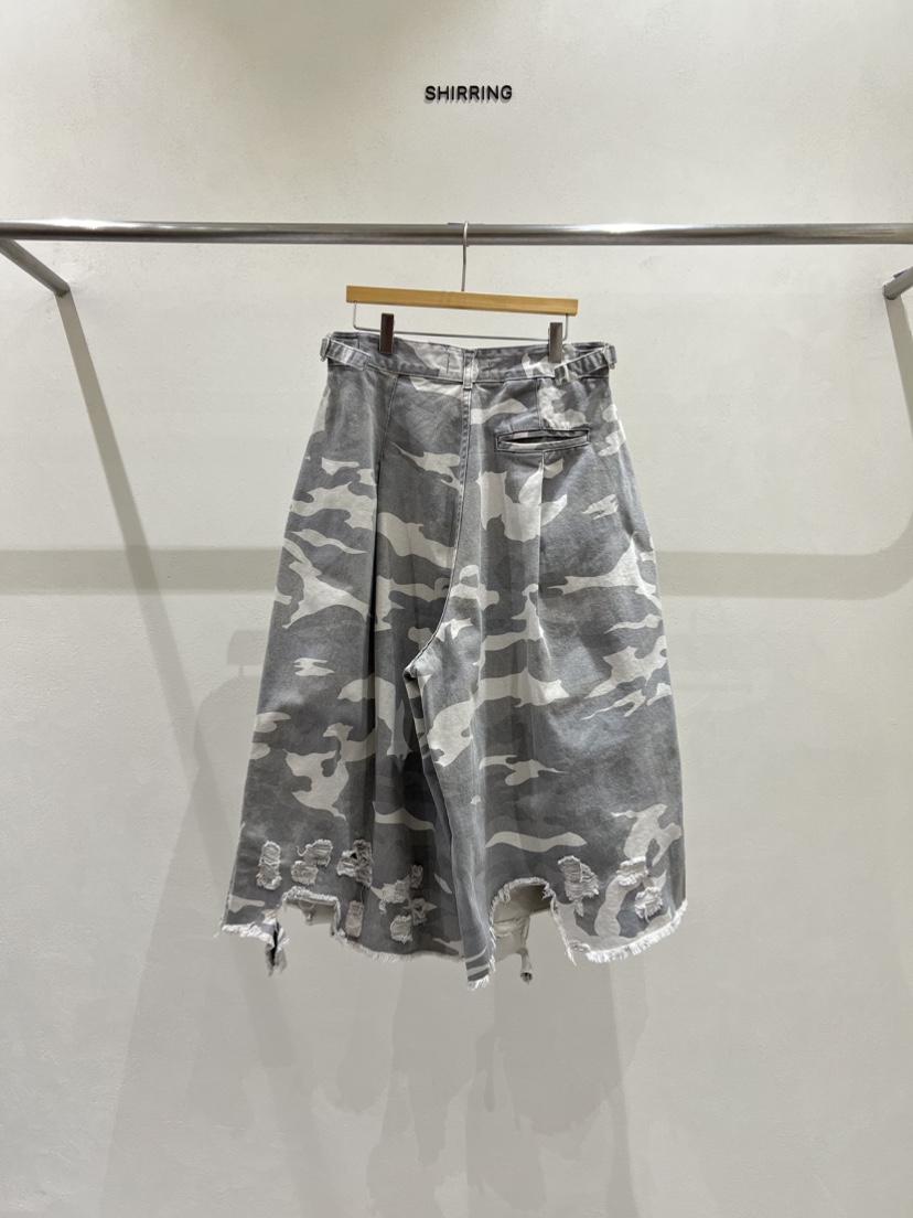 SHIRRING韓國代購女士新品推薦真品職業休閑人氣短褲迷彩SHIRRING短褲