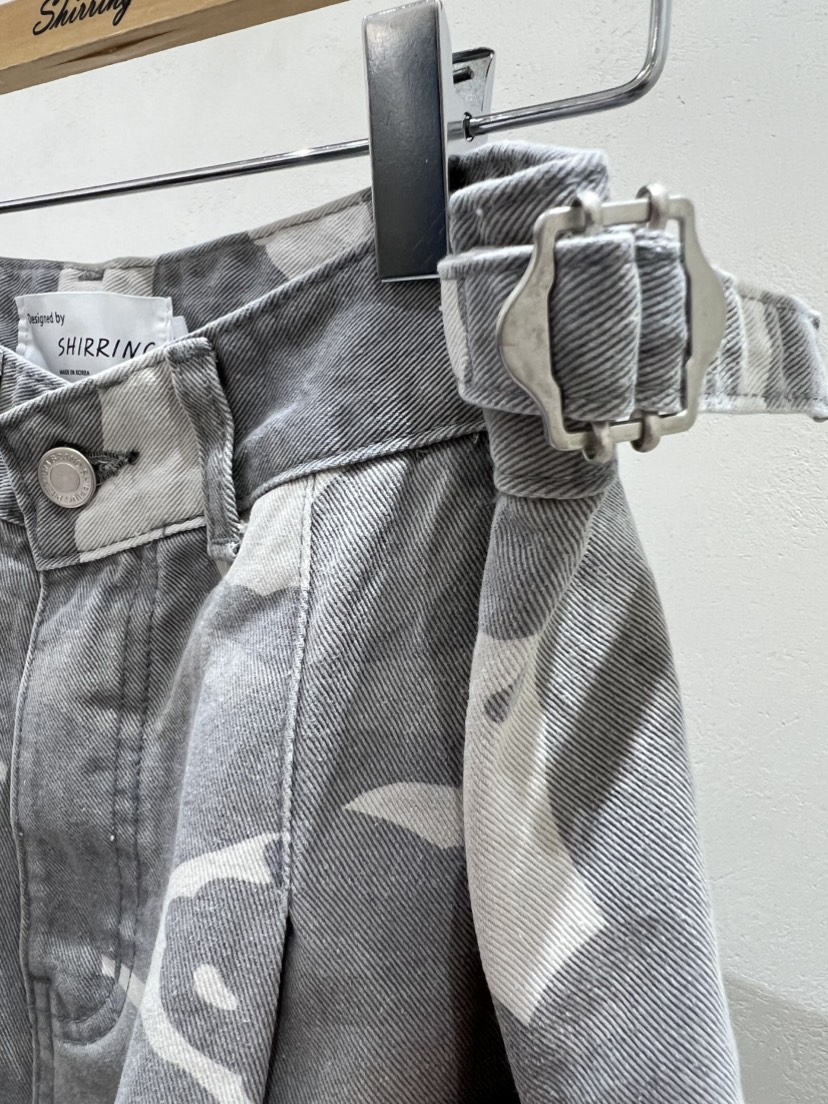 SHIRRING韓國代購女士新品推薦真品職業休閑人氣短褲迷彩SHIRRING短褲