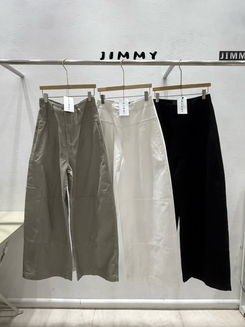 JIMMY東大門實拍女裝新款時尚推薦職業休閑休閑褲口袋棉質JIMMY/REMAKE休閑褲