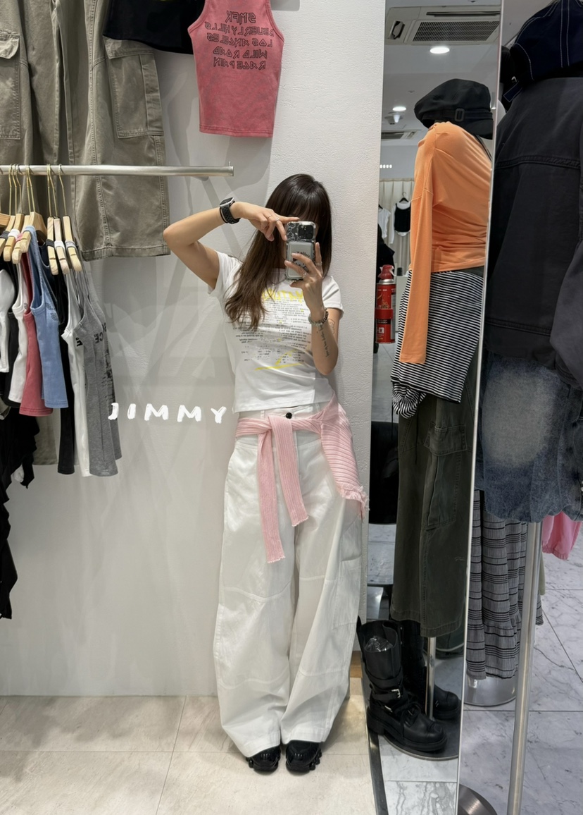 JIMMY東大門實拍女裝新款時尚推薦職業休閑休閑褲口袋棉質JIMMY/REMAKE休閑褲