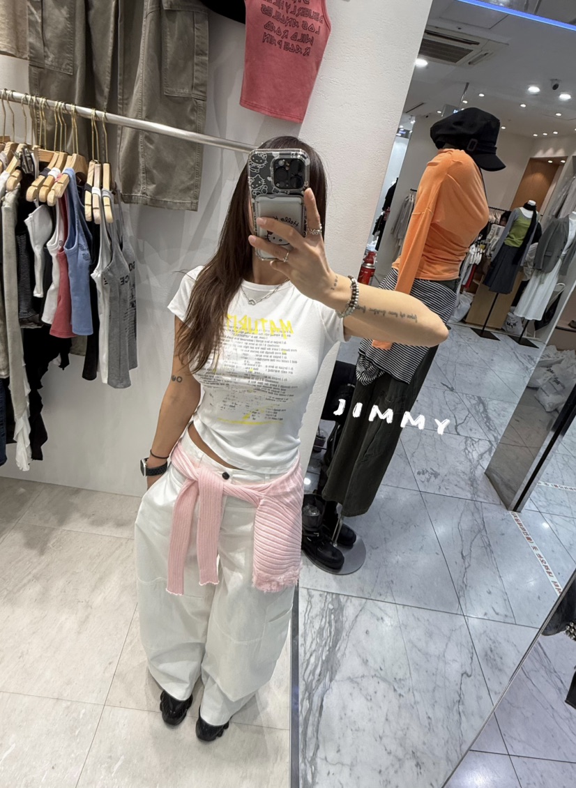 JIMMY東大門實拍女裝新款時尚推薦職業休閑休閑褲口袋棉質JIMMY/REMAKE休閑褲