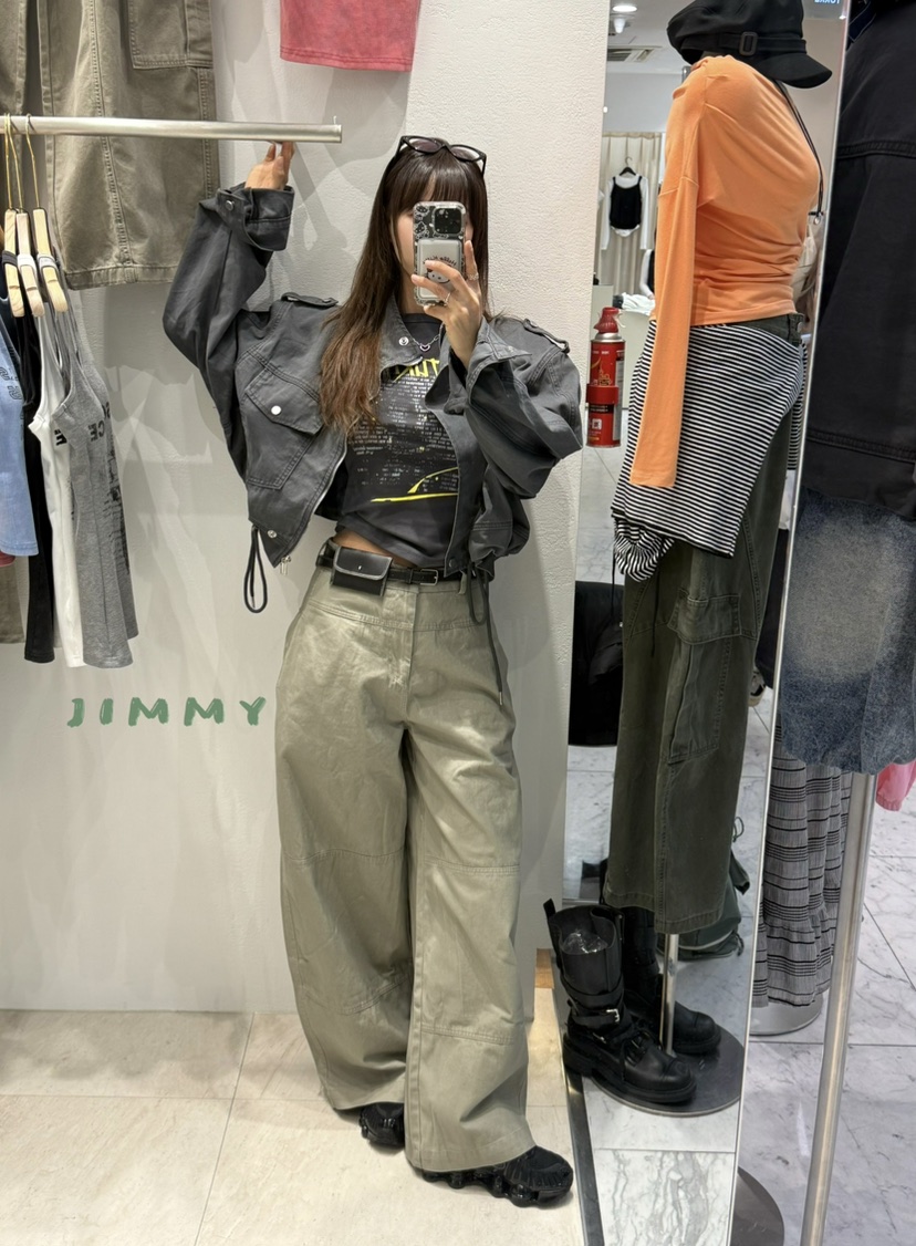 JIMMY東大門實拍女裝新款時尚推薦職業休閑休閑褲口袋棉質JIMMY/REMAKE休閑褲