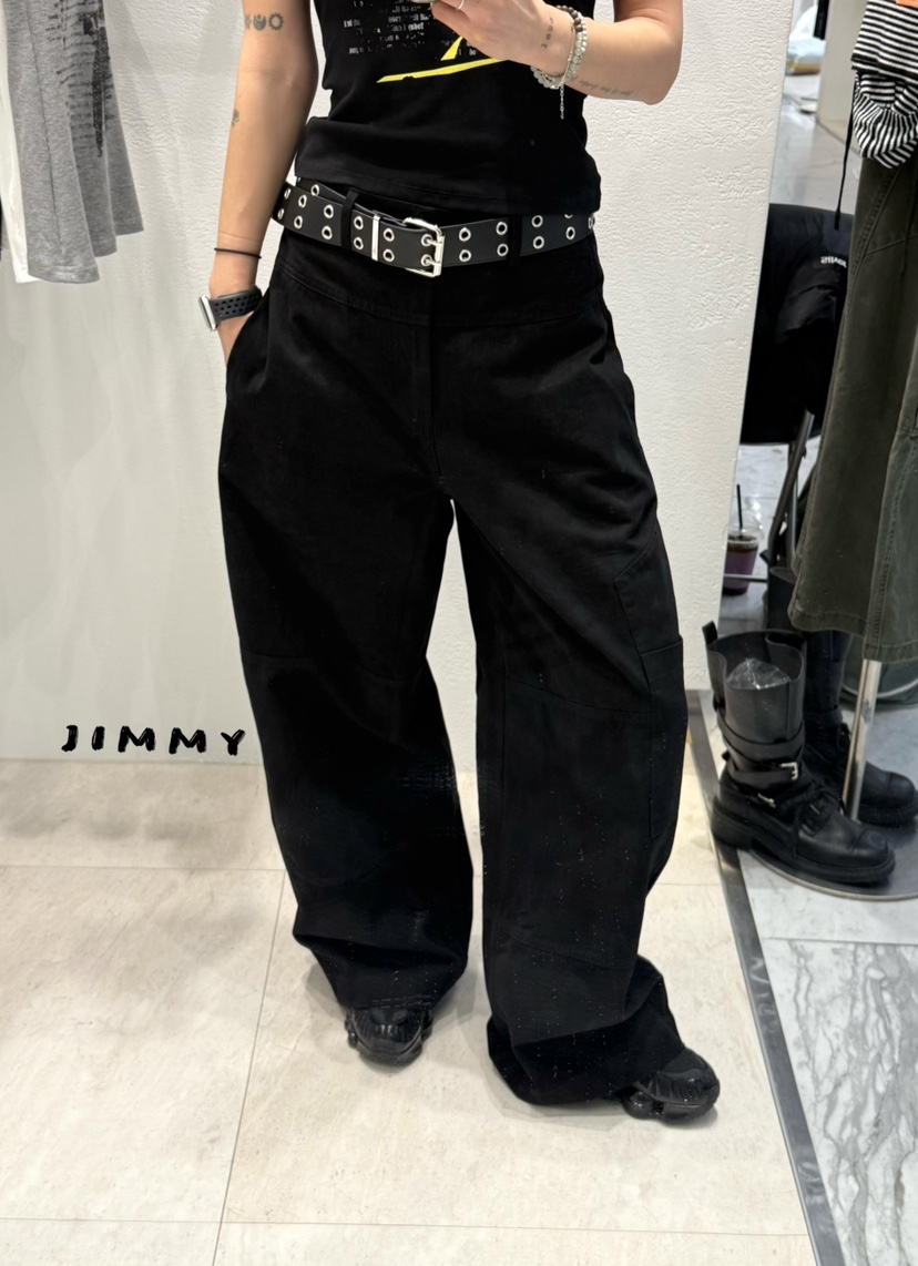 JIMMY東大門實拍女裝新款時尚推薦職業休閑休閑褲口袋棉質JIMMY/REMAKE休閑褲
