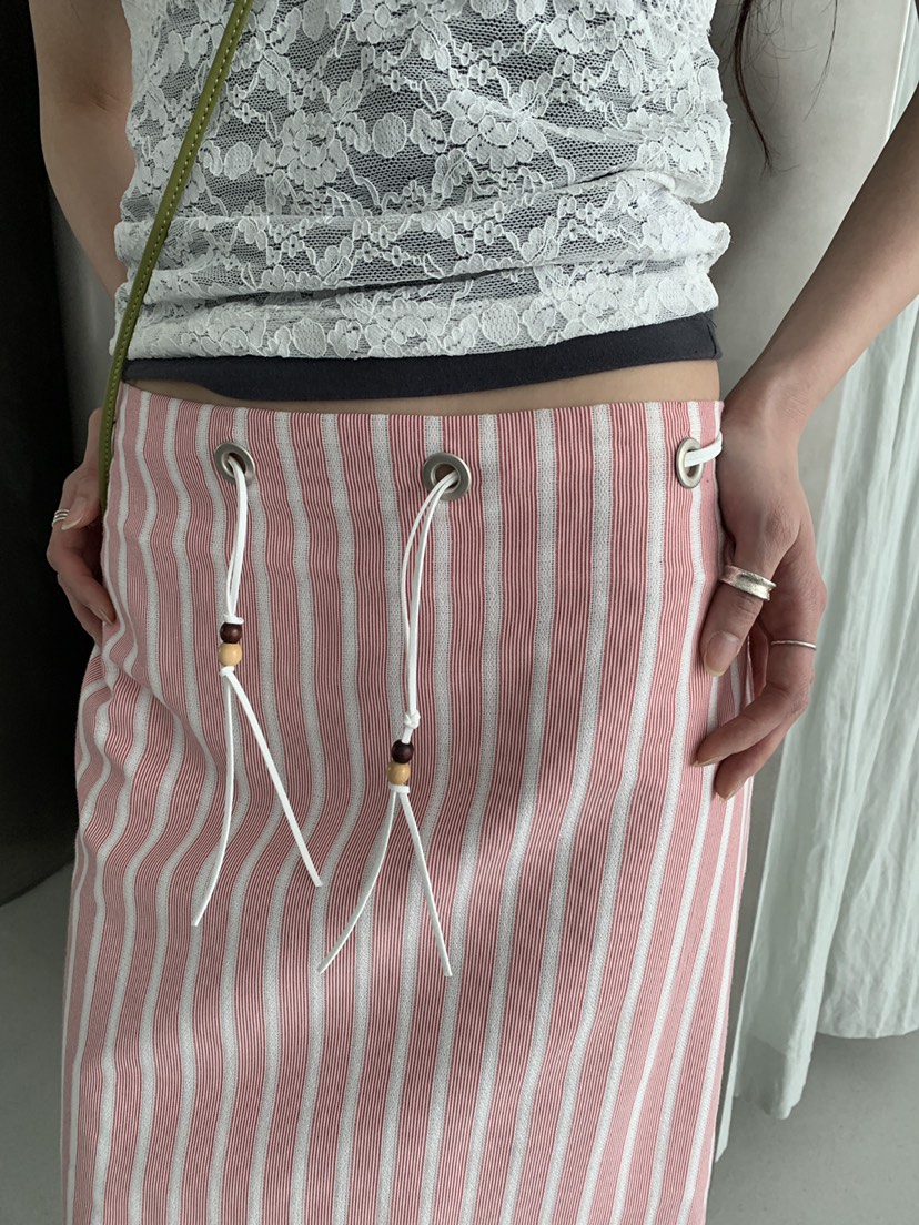 MURMUR東大門實拍女士新品人氣時尚26春夏半身裙中短裙含腰繩MURMUR半身裙/中短裙