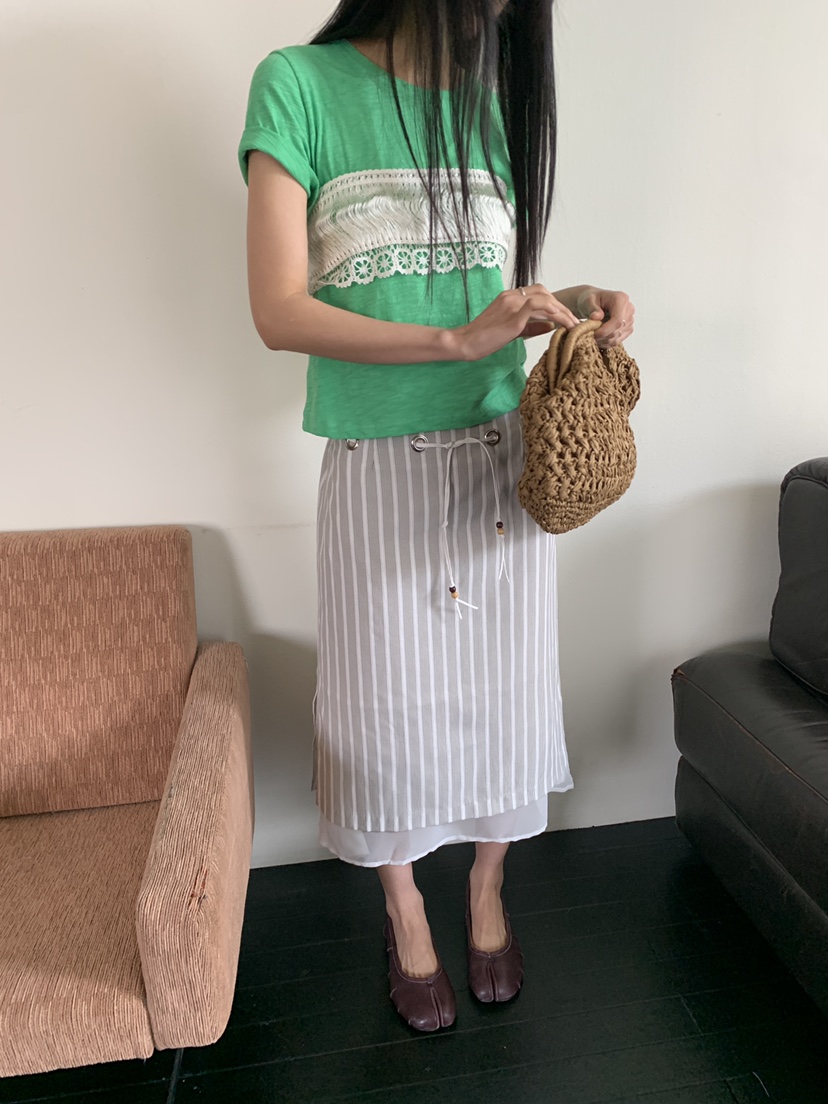 MURMUR東大門實拍女士新品人氣時尚26春夏半身裙中短裙含腰繩MURMUR半身裙/中短裙