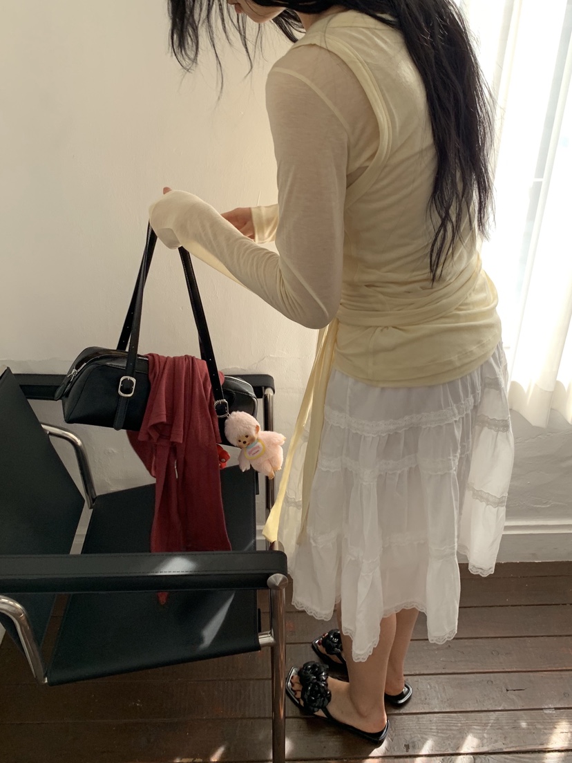 SUNDER MARKET東大門實拍女士新款26春夏休閑推薦長袖T恤SUNDER MARKET長袖T恤