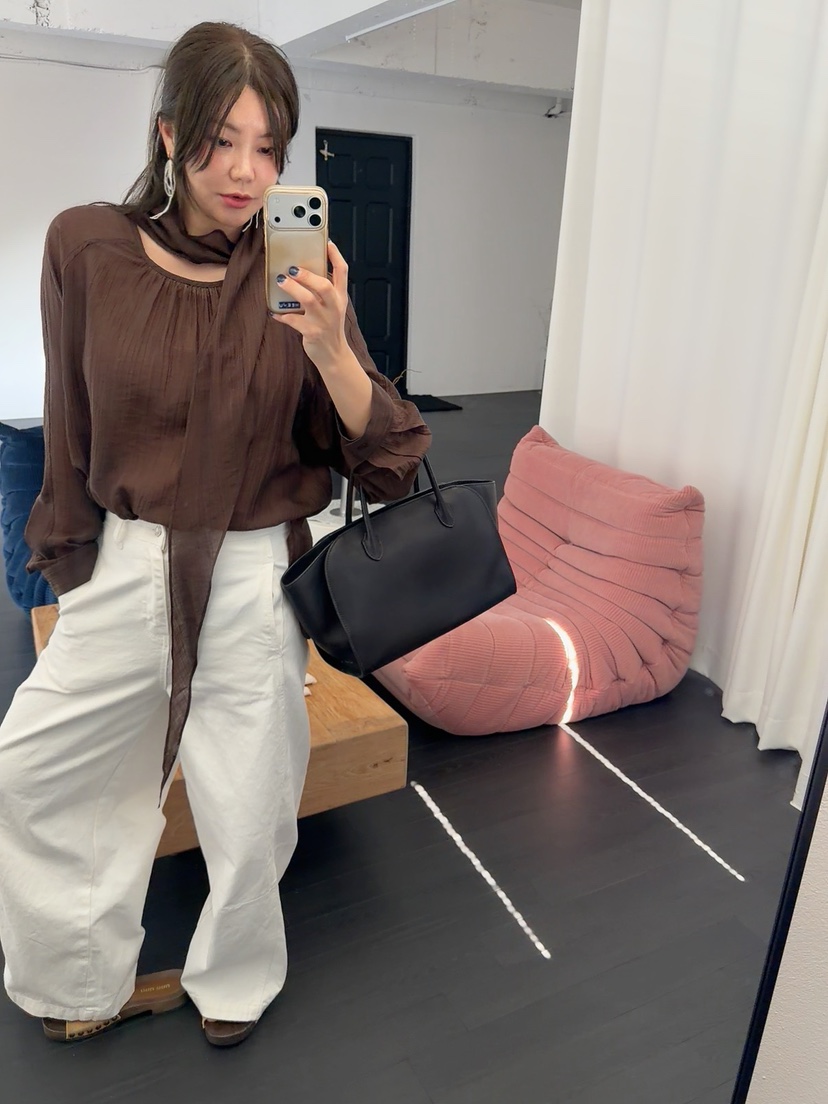 DE VENTI韓國直郵女裝新款推薦時尚襯衫蕾絲衫不含絲巾圍巾DE VENTI襯衫/蕾絲衫