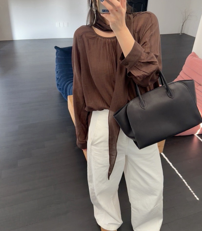 DE VENTI韓國直郵女裝新款推薦時尚襯衫蕾絲衫不含絲巾圍巾DE VENTI襯衫/蕾絲衫