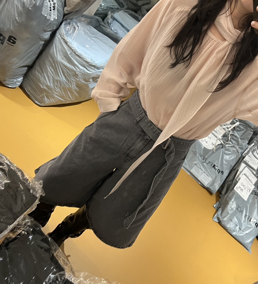 DE VENTI韓國直郵女裝新款推薦時尚襯衫蕾絲衫不含絲巾圍巾DE VENTI襯衫/蕾絲衫