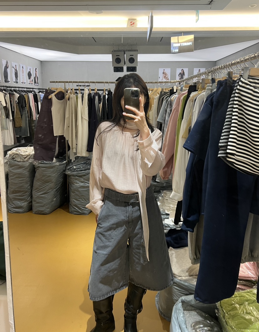 DE VENTI韓國直郵女裝新款推薦時尚襯衫蕾絲衫不含絲巾圍巾DE VENTI襯衫/蕾絲衫