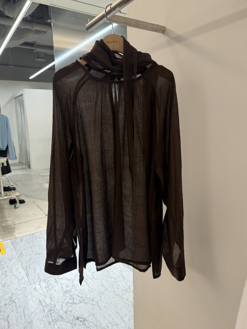 DE VENTI韓國直郵女裝新款推薦時尚襯衫蕾絲衫不含絲巾圍巾DE VENTI襯衫/蕾絲衫圖色1