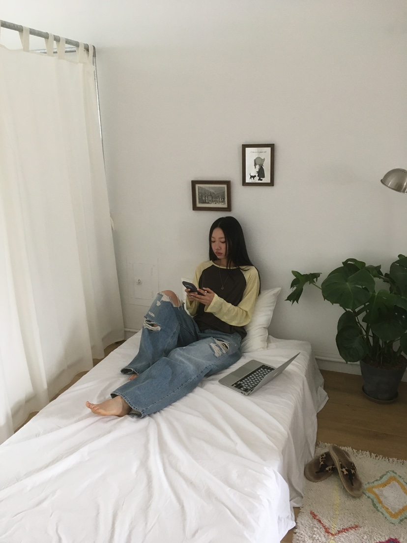 SUNDER MARKET東大門直郵女裝新品職業熱賣人氣長袖T恤天絲SUNDER MARKET長袖T恤