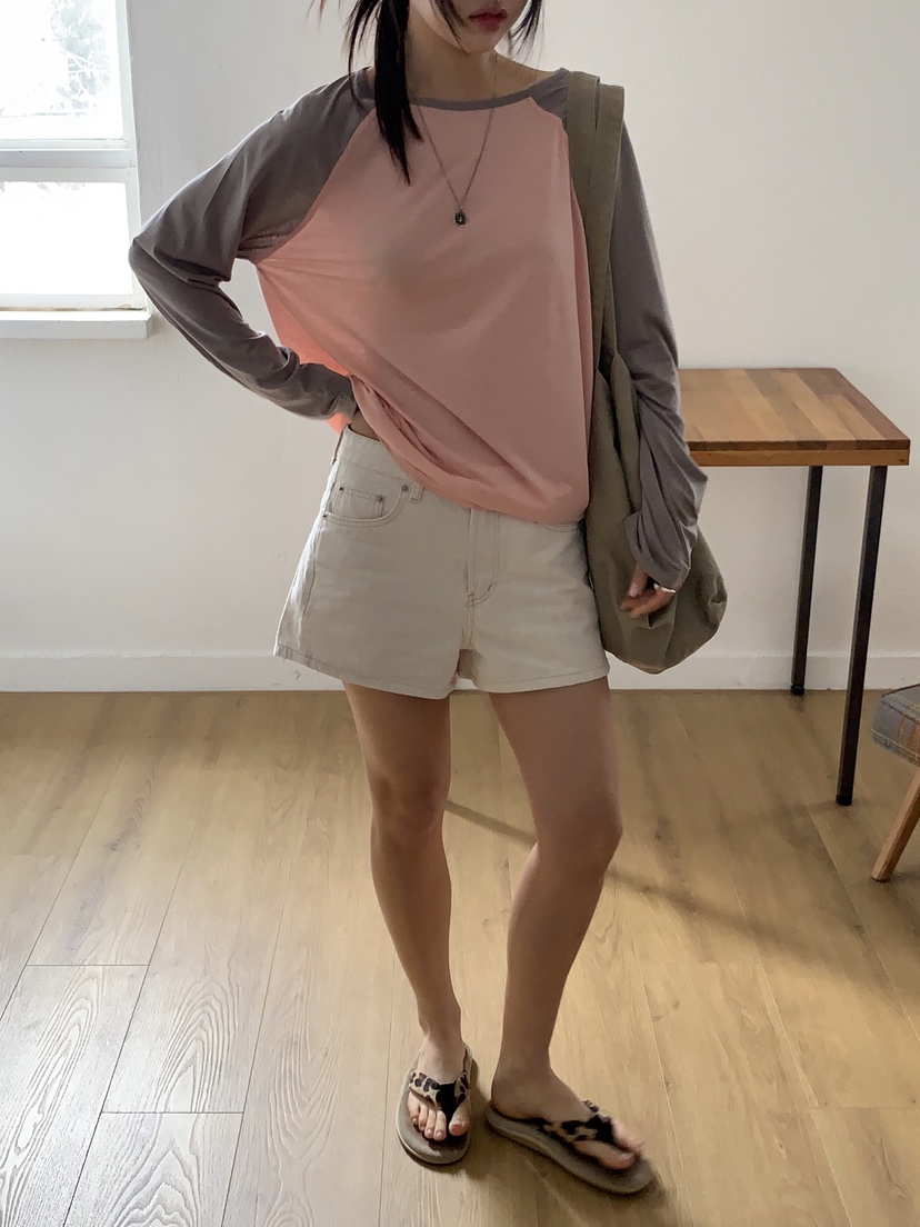 SUNDER MARKET東大門直郵女裝新品職業熱賣人氣長袖T恤天絲SUNDER MARKET長袖T恤