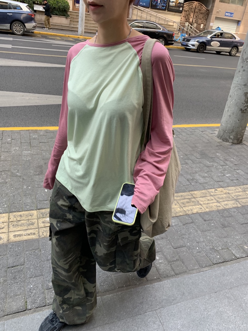 SUNDER MARKET東大門直郵女裝新品職業熱賣人氣長袖T恤天絲SUNDER MARKET長袖T恤圖色4