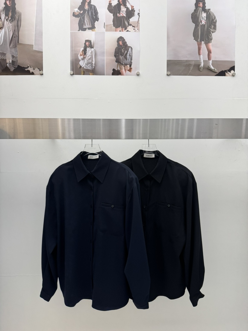 AMOOD東大門代購女士新品真品時尚職業26春夏休閑襯衫蕾絲衫AMOOD襯衫/蕾絲衫