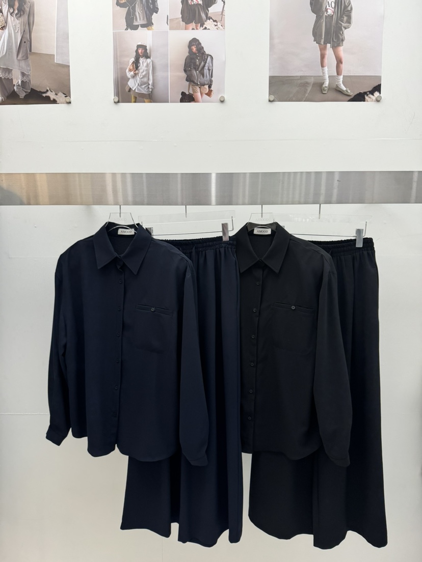 AMOOD東大門代購女士新品真品時尚職業26春夏休閑襯衫蕾絲衫AMOOD襯衫/蕾絲衫