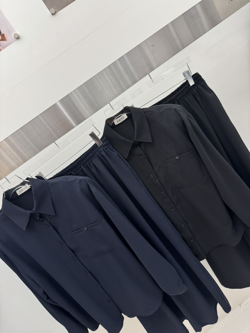 AMOOD東大門代購女士新品真品時尚職業26春夏休閑襯衫蕾絲衫AMOOD襯衫/蕾絲衫