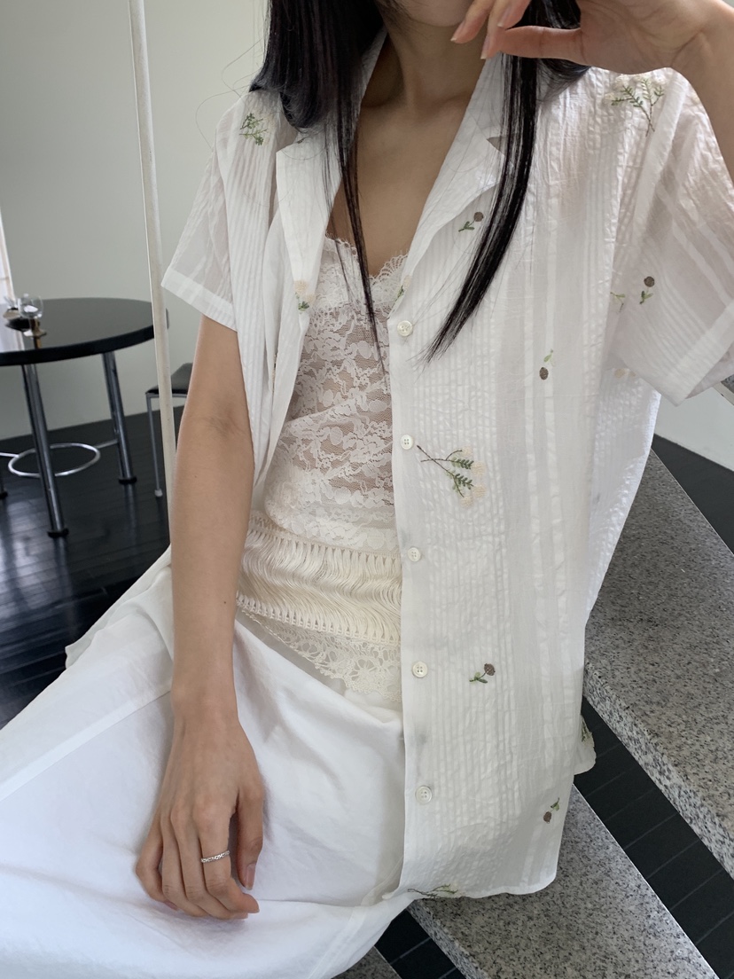 MURMUR東大門代購女裝新品26春夏真品時尚休閑襯衫蕾絲衫MURMUR襯衫/蕾絲衫