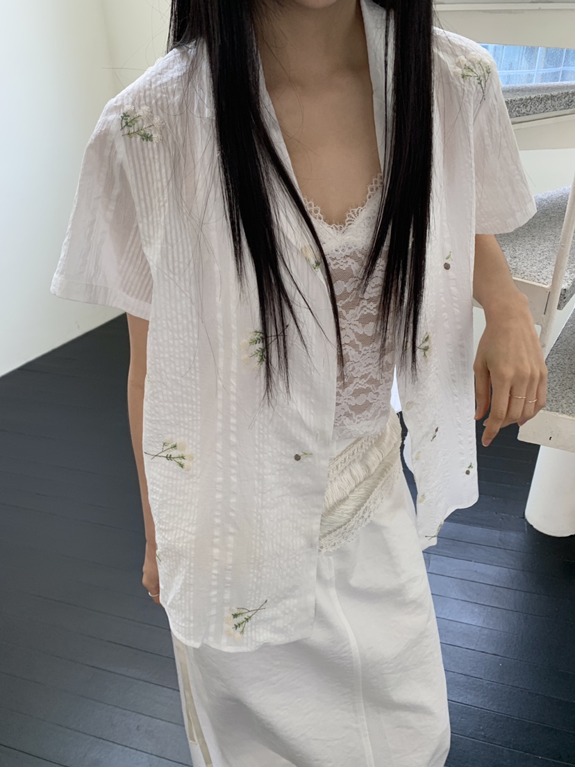 MURMUR東大門代購女裝新品26春夏真品時尚休閑襯衫蕾絲衫MURMUR襯衫/蕾絲衫