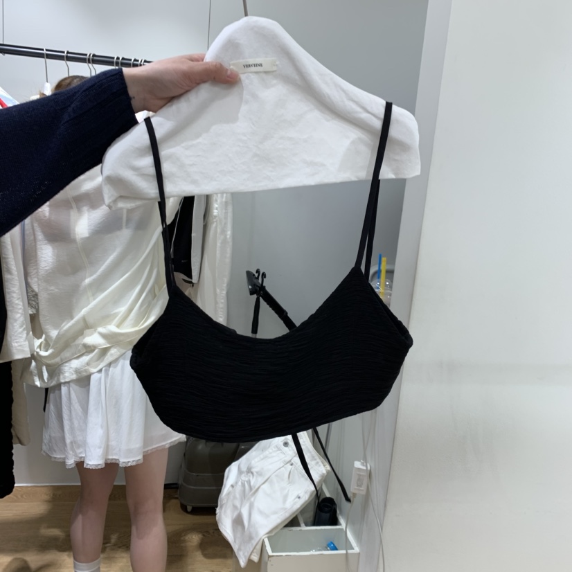 VERVEINE韓國代購女裝新品推薦26春夏時尚真品吊帶背心褶裥VERVEINE吊帶/背心