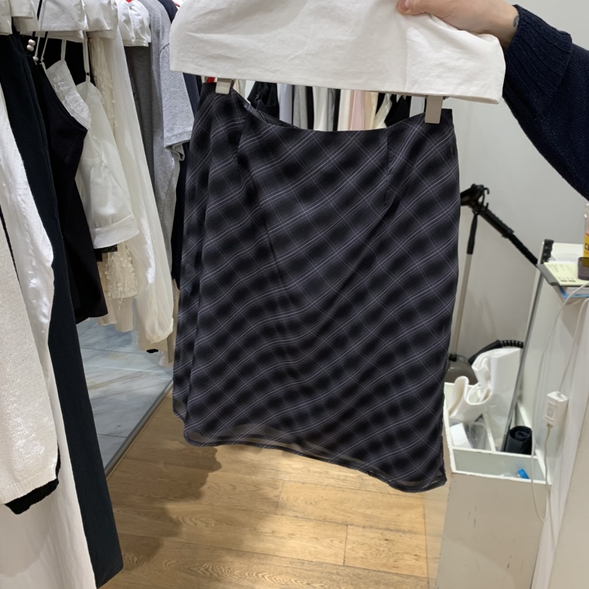 VERVEINE東大門直郵女裝新款真品休閑職業半身裙中短裙格紋VERVEINE半身裙/中短裙圖色3