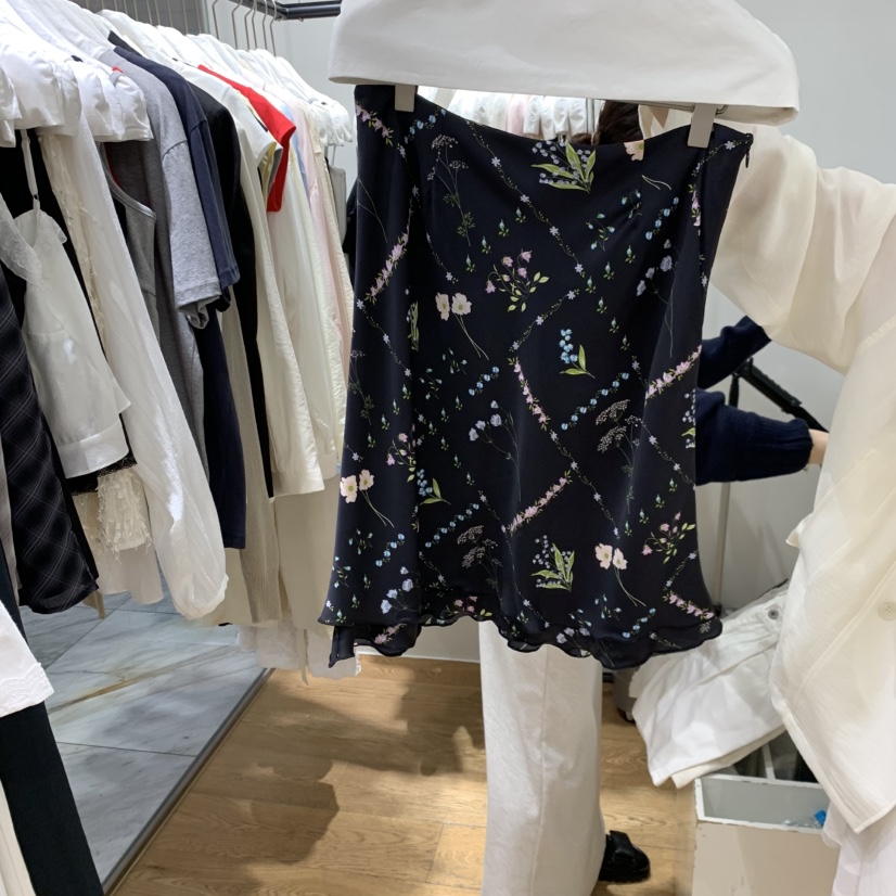 VERVEINE東大門實拍女裝新款休閑26春夏半身裙中短裙荷葉邊VERVEINE半身裙/中短裙圖色1