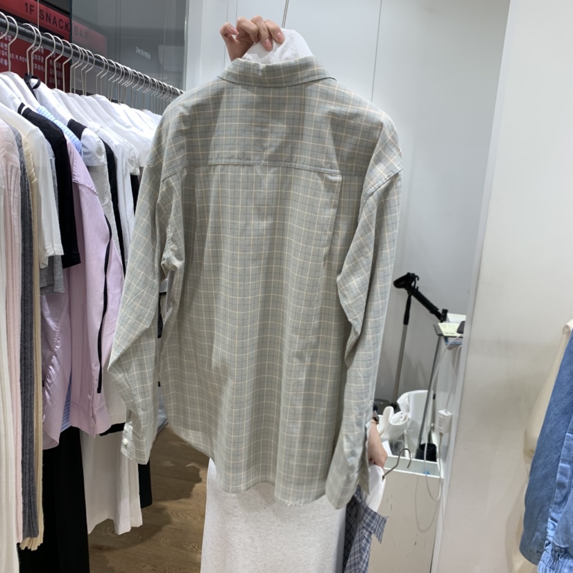 VERVEINE東大門代購女裝新品人氣休閑26春夏襯衫蕾絲衫格子VERVEINE襯衫/蕾絲衫