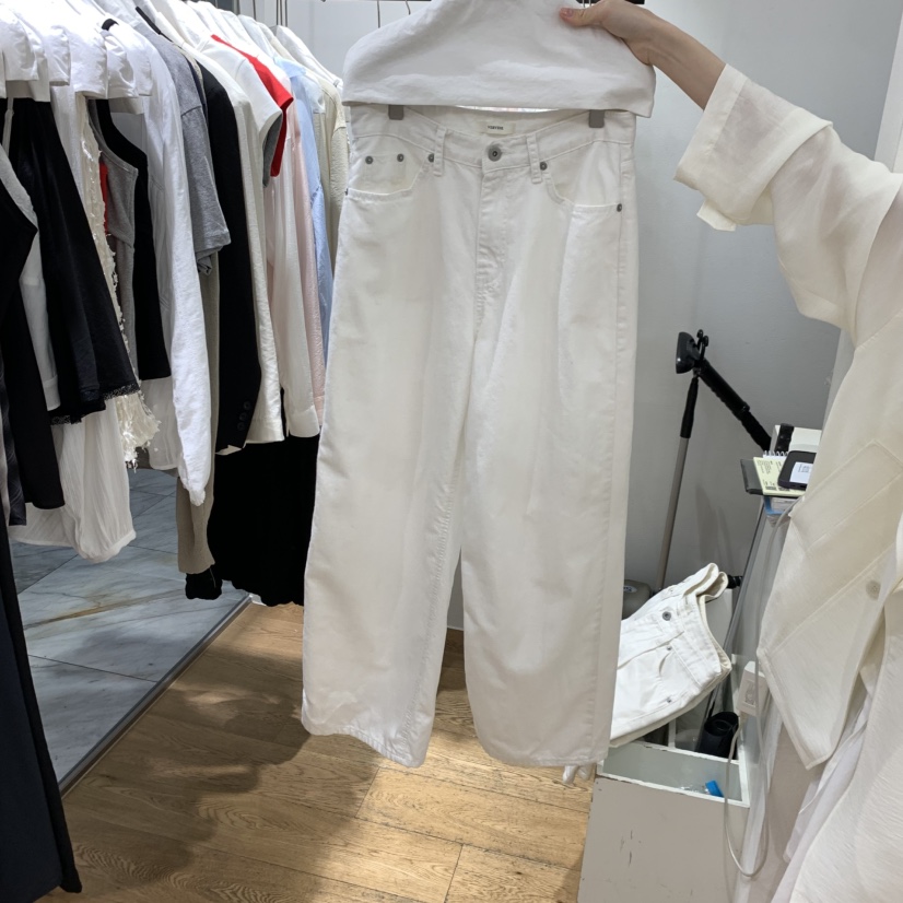 VERVEINE東大門直郵女裝新款26春夏推薦休閑褲闊腿褲亞麻VERVEINE休閑褲圖色1