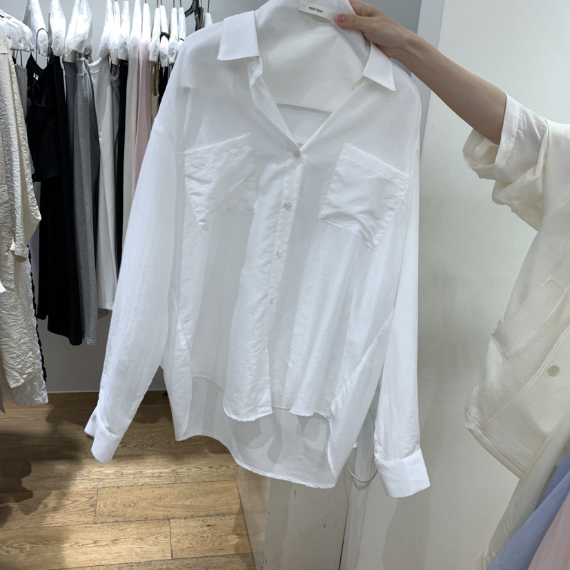 VERVEINE東大門實拍女士新款時尚人氣休閑襯衫蕾絲衫雙口袋VERVEINE襯衫/蕾絲衫圖色2