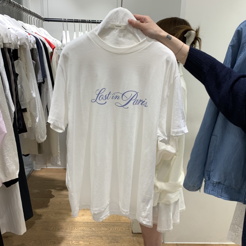VERVEINE韓國代購女士新品人氣時尚26春夏熱賣真品職業T恤VERVEINET恤圖色1