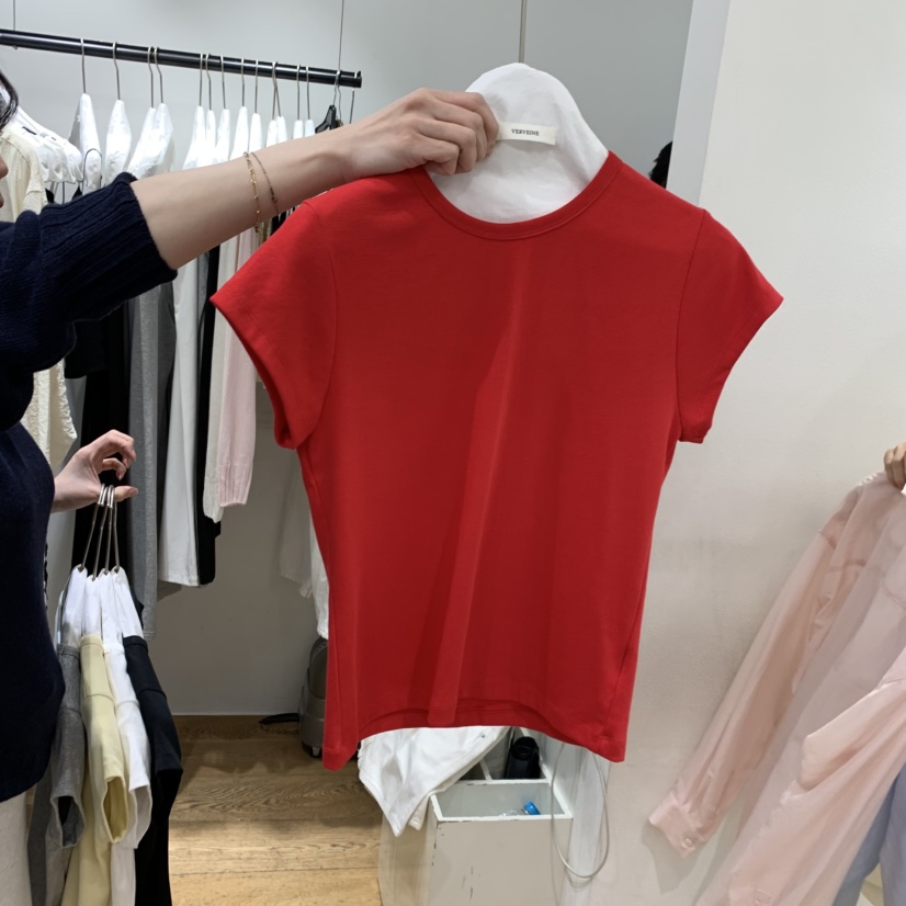 VERVEINE韓國代購女士新款休閑人氣真品推薦時尚職業T恤修身VERVEINET恤圖色4