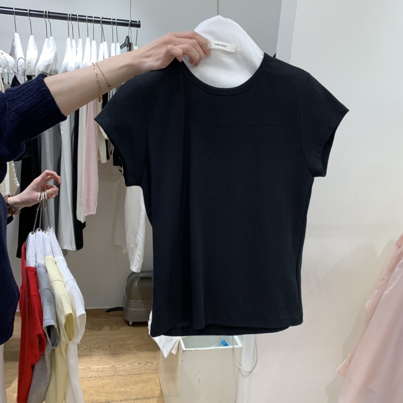 VERVEINE韓國代購女士新款休閑人氣真品推薦時尚職業T恤修身VERVEINET恤圖色5