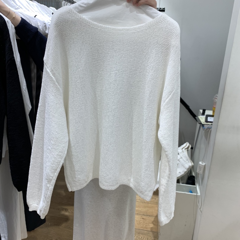 VERVEINE韓國直郵女士新款時尚推薦真品休閑職業針織衫船領VERVEINE針織衫圖色1