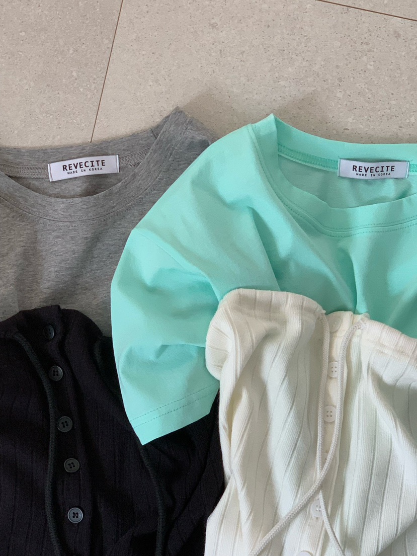 REVE CITE-L韓國直郵女士新品真品職業26春夏休閑T恤絲綢REVE CITE-LT恤