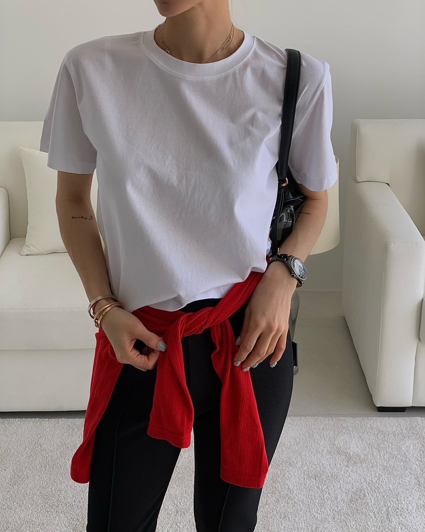 REVE CITE-L韓國直郵女士新品真品職業26春夏休閑T恤絲綢REVE CITE-LT恤圖色1