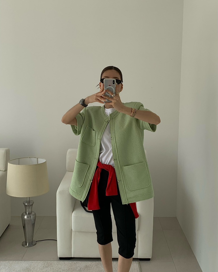 REVE CITE-L韓國代購女裝新款休閑26春夏熱賣人氣真品夾克REVE CITE-L夾克圖色1