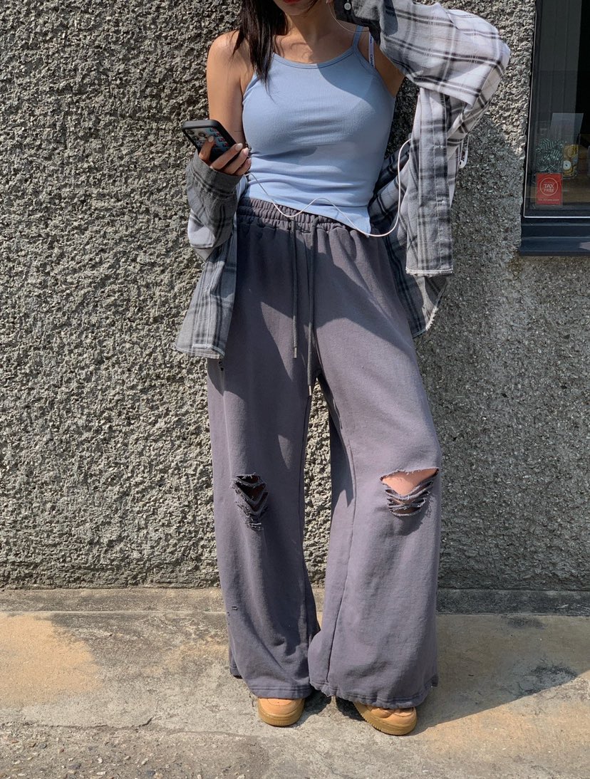 REVE CITE-L東大門代購女士新款人氣職業26春夏休閑褲毛圈布REVE CITE-L休閑褲圖色3